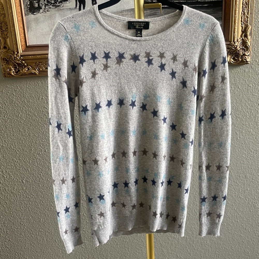 Charter Club Cashmere Crewneck Sweater - Light Gray XS